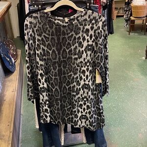 Reba Metallic Silver Top